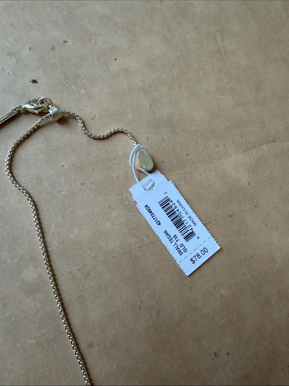 Kendra Scott Gold Y-Necklace with Ring and Bar Drops - Picture 2 of 7